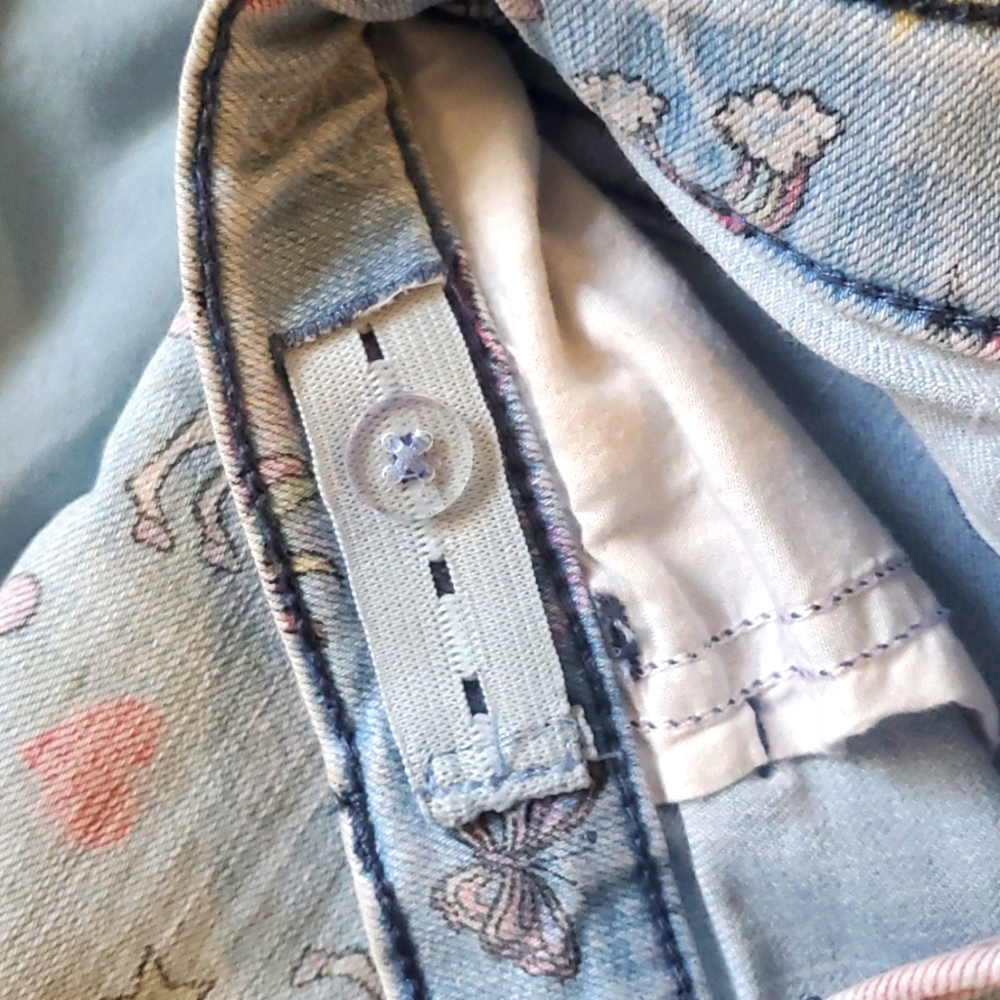 Girls Denim UNICORN SHORTS - Picture 3 of 5